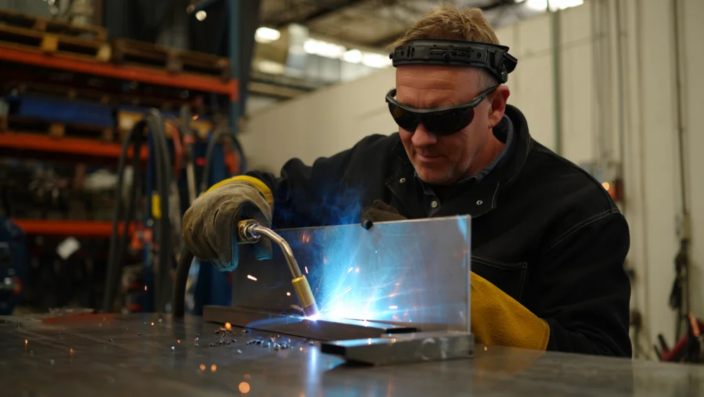 welding gas in action