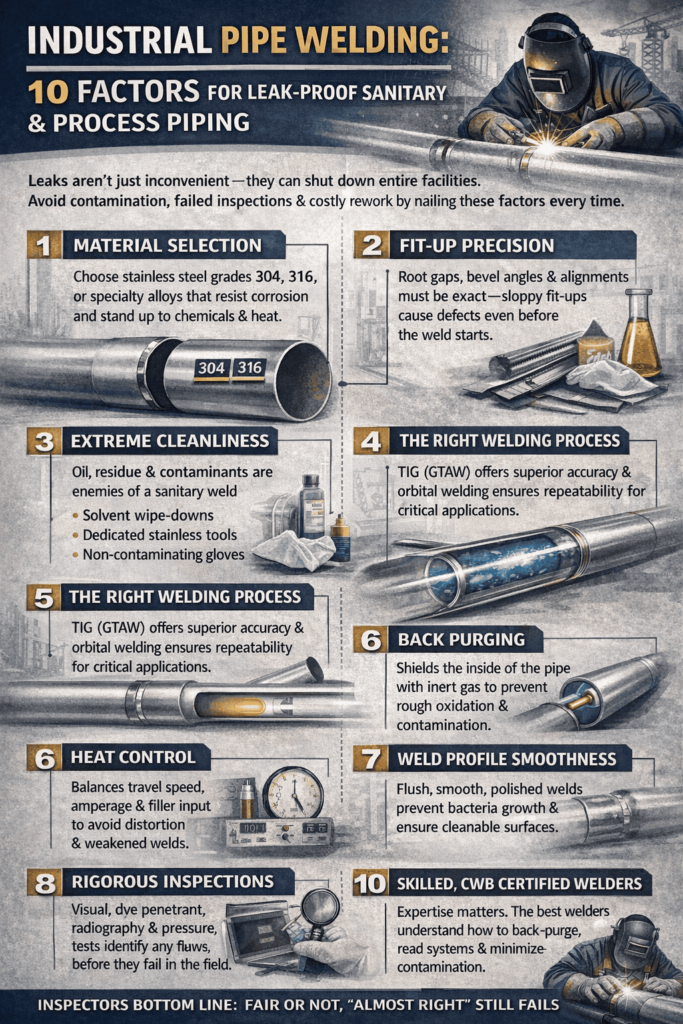 factors that affect industrial pipe welding process