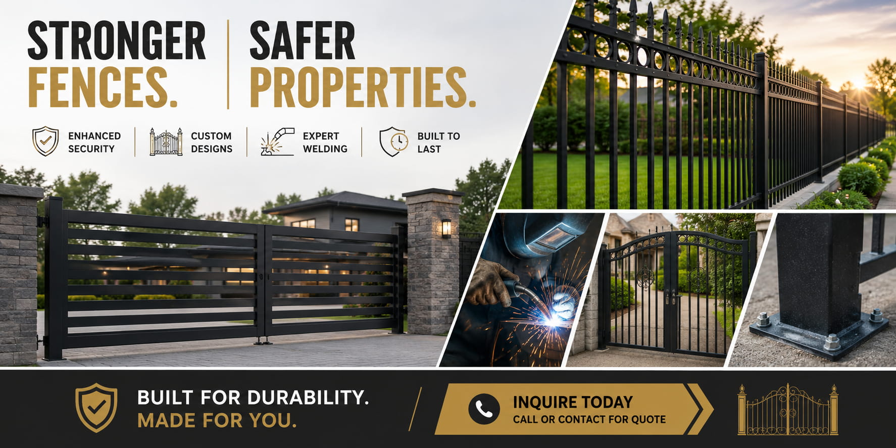 custom metal fence and gates services